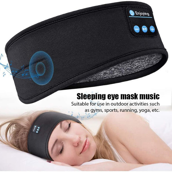 Wireless Bluetooth Sleeping Headphones Headband Thin Soft Elastic Comfortable Music Ear Phones Eye Mask For Side Sleeper Sports*
