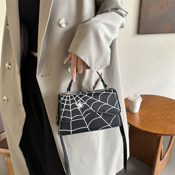 Shoulder Messenger Bag Fashion Spider Web Printing