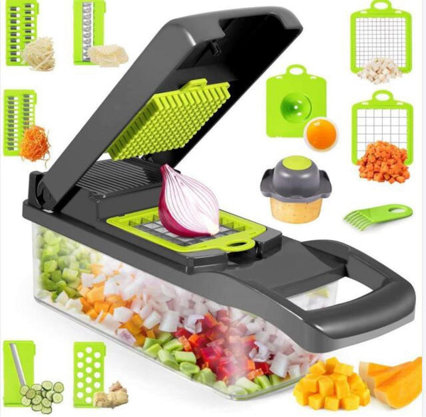 12 In 1 Manual Vegetable Chopper Kitchen Gadgets Food Chopper Onion Cutter Vegetable Slicer*