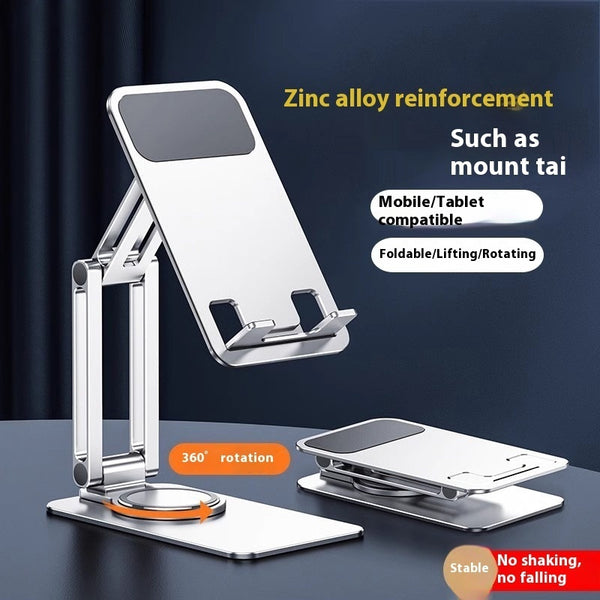 Metal Rotating Mobile Phone Bracket Aluminum Alloy Foldable Desktop